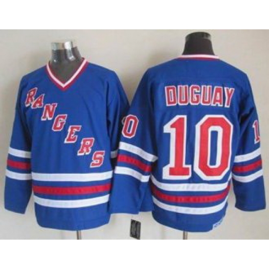 New York Rangers #10 Ron Duguay Blue CCM Heroes of Hockey Alumni Stitched NHL Jersey New York Rangers #10 Ron Duguay Blue CCM Heroes of Hockey Alumni Stitched NHL Jersey