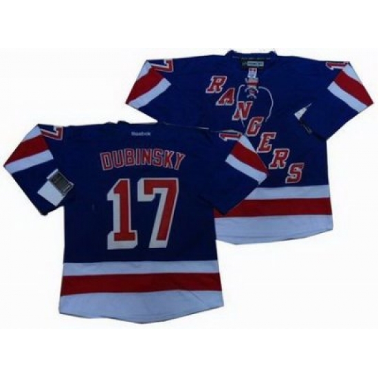 New York Rangers #17 BRANDON DUBINSKY blue jerseys New York Rangers #17 BRANDON DUBINSKY blue jerseys