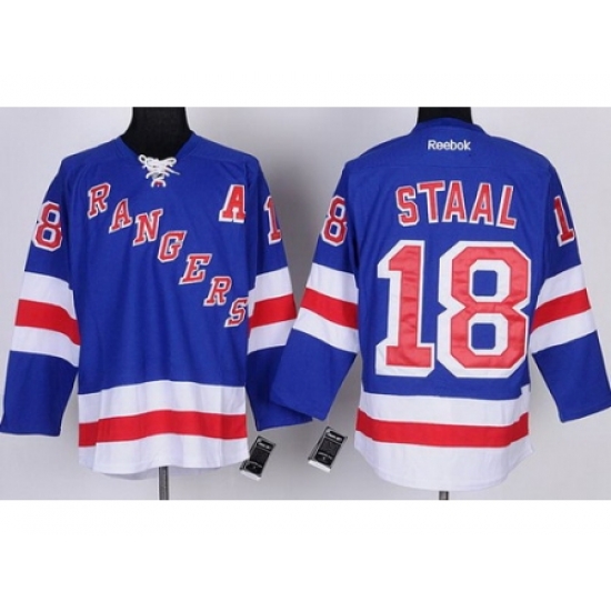 New York Rangers 18 Marc Staal Blue NHL Jerseys New York Rangers 18 Marc Staal Blue NHL Jerseys