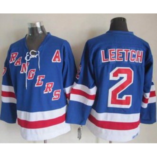 New York Rangers #2 Brian Leetch Light Blue CCM Throwback Stitched NHL Jersey New York Rangers #2 Brian Leetch Light Blue CCM Throwback Stitched NHL Jersey