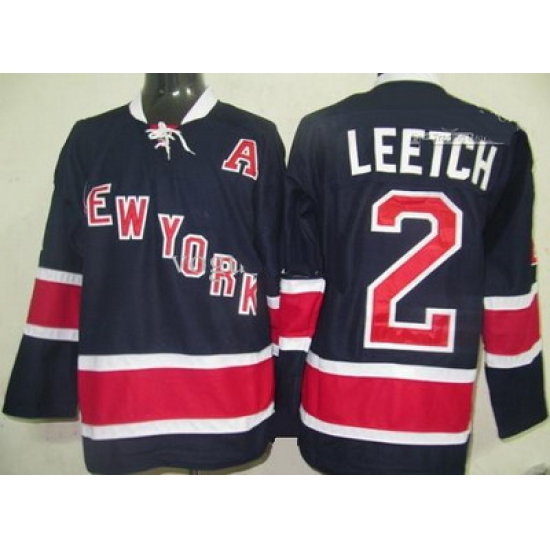 New York Rangers #2 Leetch Blue hockey 85th jerseys New York Rangers #2 Leetch Blue hockey 85th jerseys