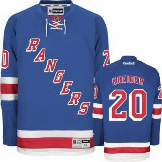 New York Rangers #20 Chris Kreider Light Blue NHL Jersey New York Rangers #20 Chris Kreider Light Blue NHL Jersey