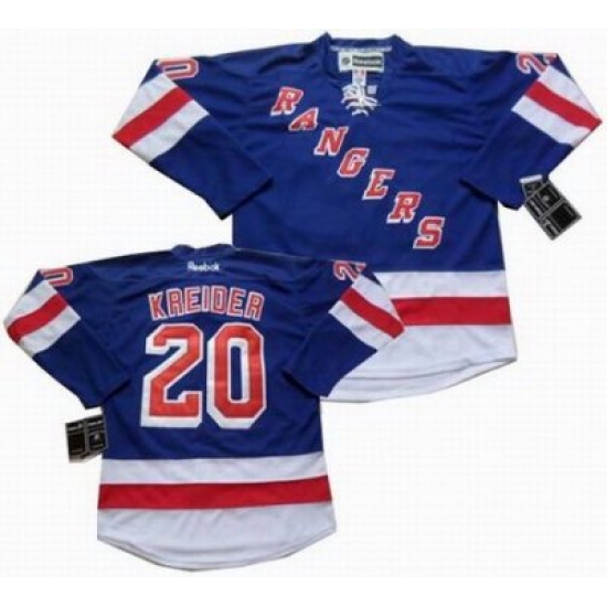 New York Rangers #20 Chris Kreider blue jerseys New York Rangers #20 Chris Kreider blue jerseys