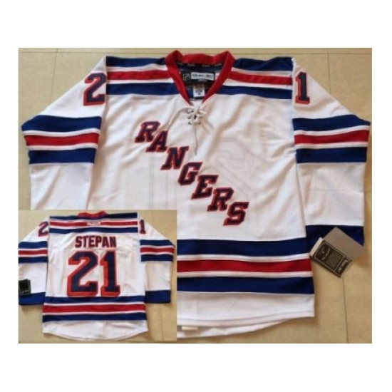 New York Rangers 21 Derek Stepan White NHL Jerseys New York Rangers 21 Derek Stepan White NHL Jerseys