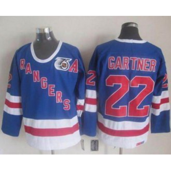 New York Rangers #22 Mike Gartner Blue CCM 75TH Stitched NHL Jersey New York Rangers #22 Mike Gartner Blue CCM 75TH Stitched NHL Jersey