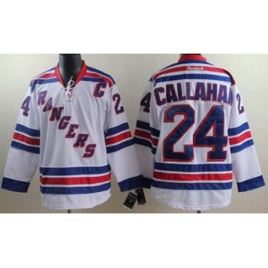 New York Rangers #24 Ryan Callahan white jeseys New York Rangers #24 Ryan Callahan white jeseys
