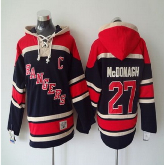 New York Rangers #27 Ryan McDonagh Blue Sawyer Hooded Sweatshirt Stitched NHL jersey New York Rangers #27 Ryan McDonagh Blue Sawyer Hooded Sweatshirt Stitched NHL jersey