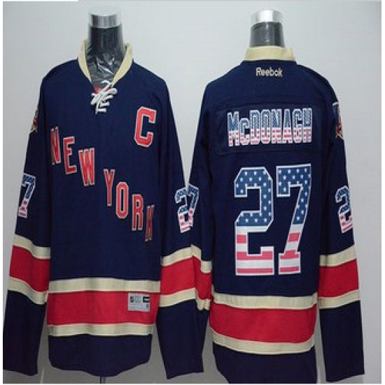 New York Rangers #27 Ryan McDonagh Navy Blue USA Flag Fashion Stitched NHL Jersey New York Rangers #27 Ryan McDonagh Navy Blue USA Flag Fashion Stitched NHL Jersey