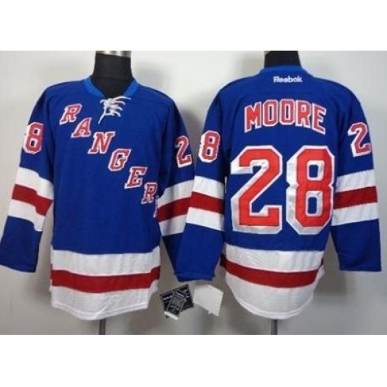 New York Rangers 28 Dominic Moore Blue Home Stitched NHL Jersey New York Rangers 28 Dominic Moore Blue Home Stitched NHL Jersey