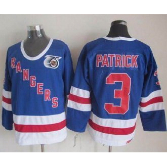 New York Rangers #3 James Patrick Blue CCM 75TH Stitched NHL Jersey New York Rangers #3 James Patrick Blue CCM 75TH Stitched NHL Jersey