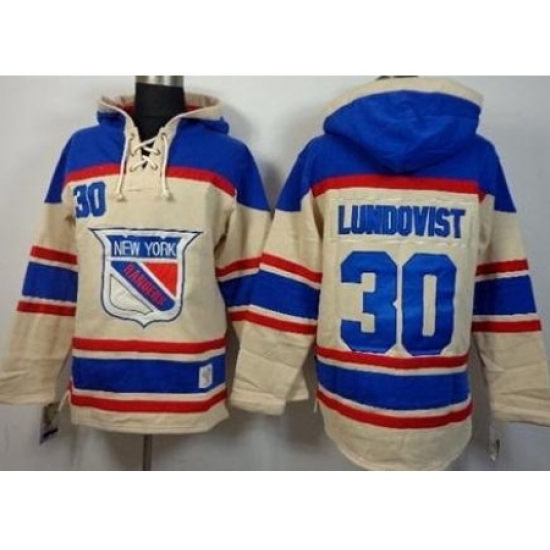 New York Rangers 30 Henrik Lundqvist Cream Stitched NHL Sawyer Hooded Sweatshirt New York Rangers 30 Henrik Lundqvist Cream Stitched NHL Sawyer Hooded Sweatshirt