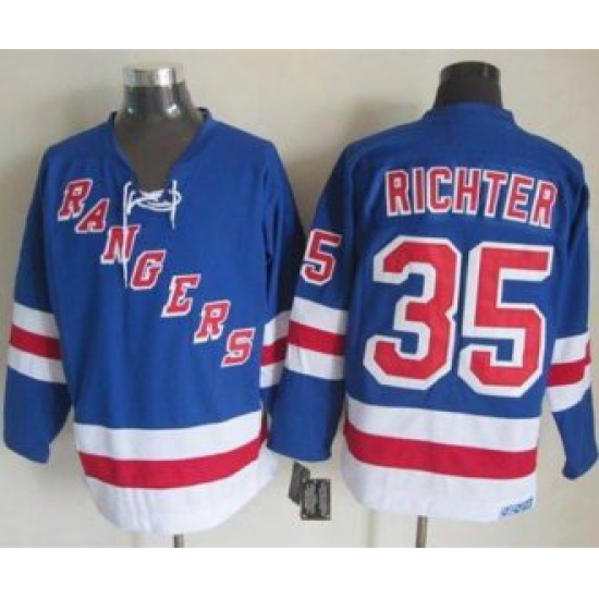 New York Rangers #35 Mike Richter Light Blue CCM Throwback Stitched NHL Jersey New York Rangers #35 Mike Richter Light Blue CCM Throwback Stitched NHL Jersey