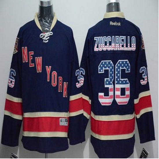 New York Rangers #36 Mats Zuccarello Navy Blue USA Flag Fashion Stitched NHL Jersey New York Rangers #36 Mats Zuccarello Navy Blue USA Flag Fashion Stitched NHL Jersey