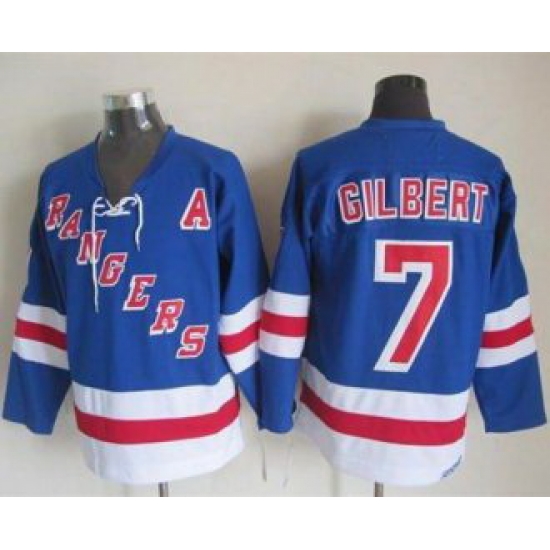 New York Rangers #7 Rod Gilbert Light Blue CCM Throwback Stitched NHL Jersey New York Rangers #7 Rod Gilbert Light Blue CCM Throwback Stitched NHL Jersey