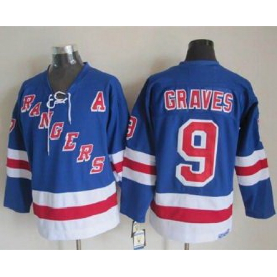 New York Rangers #9 Adam Graves Light Blue CCM Throwback Stitched NHL Jersey New York Rangers #9 Adam Graves Light Blue CCM Throwback Stitched NHL Jersey