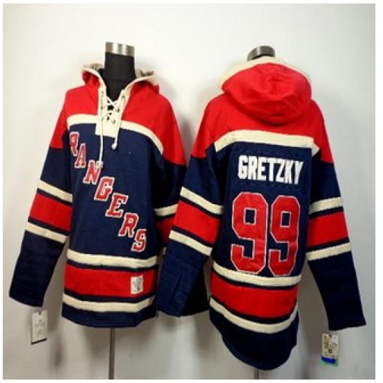 New York Rangers #99 Wayne Gretzky Navy Blue Sawyer Hooded Sweatshirt Stitched NHL jersey New York Rangers #99 Wayne Gretzky Navy Blue Sawyer Hooded Sweatshirt Stitched NHL jersey