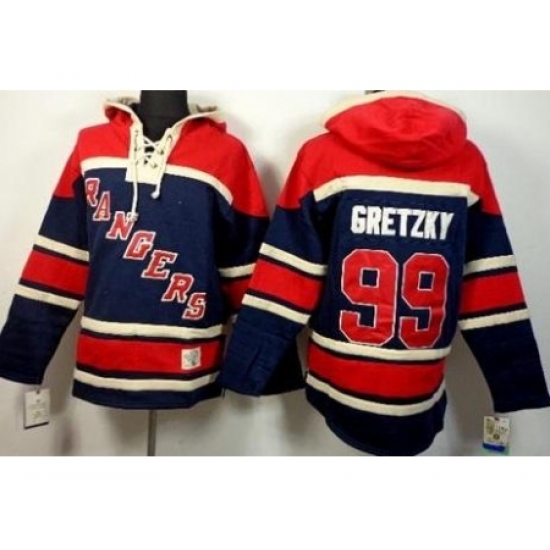 New York Rangers 99 Wayne Gretzky Navy Blue Stitched NHL Sawyer Hooded Sweatshirt New York Rangers 99 Wayne Gretzky Navy Blue Stitched NHL Sawyer Hooded Sweatshirt