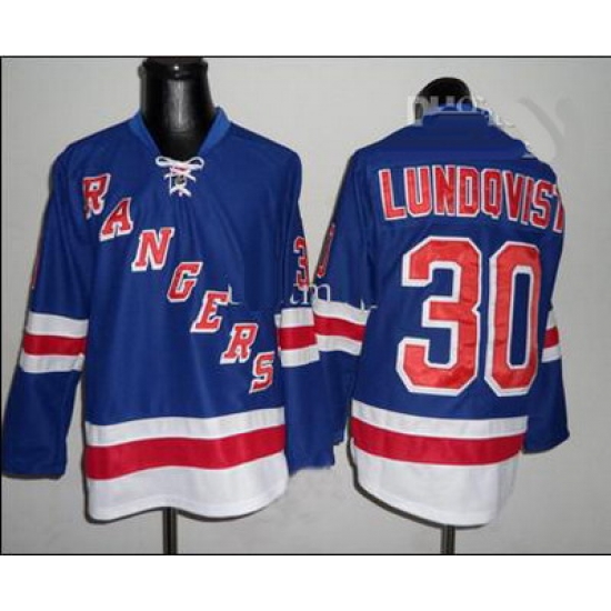 New York Rangers Jerseys #30 Lundqvist Blue Jersey New York Rangers Jerseys #30 Lundqvist Blue Jersey