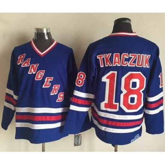 Rangers #18 Walt Tkaczuk Blue CCM Heroes of Hockey Alumni Stitched NHL Jersey Rangers #18 Walt Tkaczuk Blue CCM Heroes of Hockey Alumni Stitched NHL Jersey