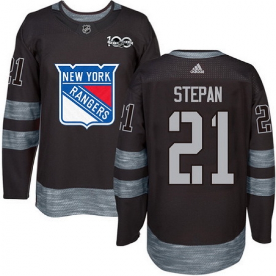 Rangers #21 Derek Stepan Black 1917 2017 100th Anniversary Stitched NHL Jersey Rangers #21 Derek Stepan Black 1917 2017 100th Anniversary Stitched NHL Jersey
