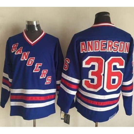 Rangers #36 Glenn Anderson Blue CCM Heroes of Hockey Alumni Stitched NHL Jersey Rangers #36 Glenn Anderson Blue CCM Heroes of Hockey Alumni Stitched NHL Jersey