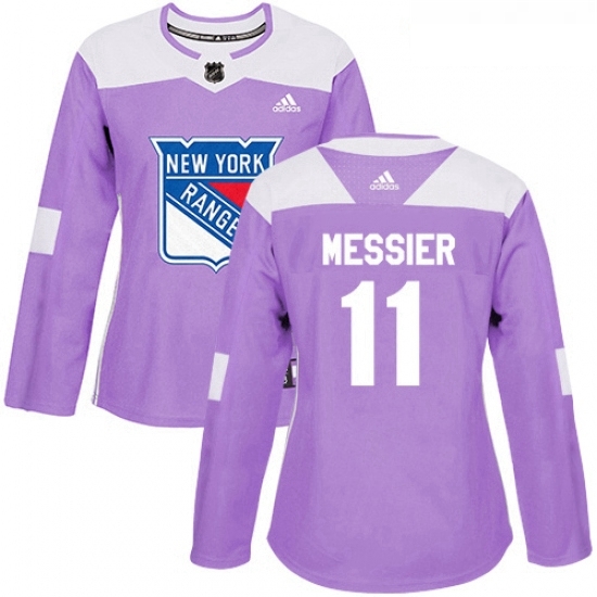 Womens Adidas New York Rangers 11 Mark Messier Authentic Purple Fights Cancer Practice NHL Jersey Womens Adidas New York Rangers 11 Mark Messier Authentic Purple Fights Cancer Practice NHL Jersey