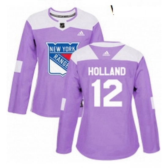 Womens Adidas New York Rangers 12 Peter Holland Authentic Purple Fights Cancer Practice NHL Jersey Womens Adidas New York Rangers 12 Peter Holland Authentic Purple Fights Cancer Practice NHL Jersey