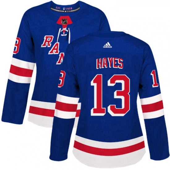Womens Adidas New York Rangers 13 Kevin Hayes Authentic Royal Blue Home NHL Jersey Womens Adidas New York Rangers 13 Kevin Hayes Authentic Royal Blue Home NHL Jersey