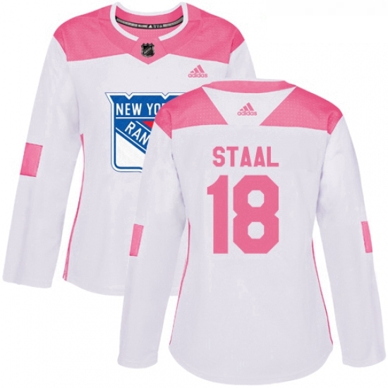 Womens Adidas New York Rangers 18 Marc Staal Authentic WhitePink Fashion NHL Jersey Womens Adidas New York Rangers 18 Marc Staal Authentic WhitePink Fashion NHL Jersey