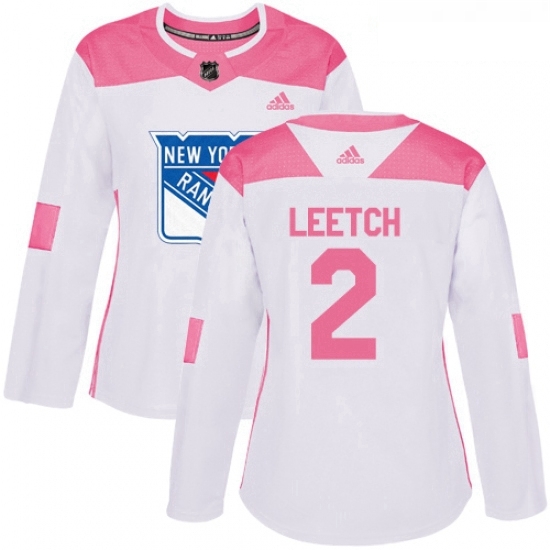 Womens Adidas New York Rangers 2 Brian Leetch Authentic WhitePink Fashion NHL Jersey Womens Adidas New York Rangers 2 Brian Leetch Authentic WhitePink Fashion NHL Jersey