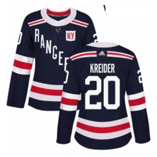 Womens Adidas New York Rangers 20 Chris Kreider Authentic Navy Blue 2018 Winter Classic NHL Jersey Womens Adidas New York Rangers 20 Chris Kreider Authentic Navy Blue 2018 Winter Classic NHL Jersey