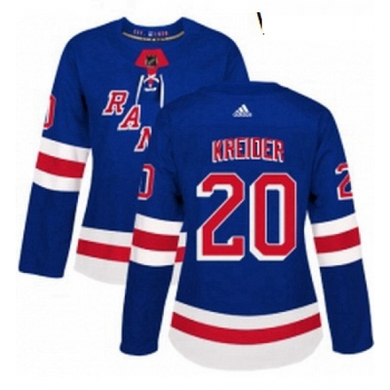 Womens Adidas New York Rangers 20 Chris Kreider Premier Royal Blue Home NHL Jersey Womens Adidas New York Rangers 20 Chris Kreider Premier Royal Blue Home NHL Jersey