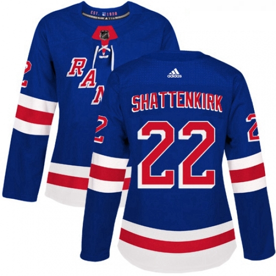 Womens Adidas New York Rangers 22 Kevin Shattenkirk Premier Royal Blue Home NHL Jersey Womens Adidas New York Rangers 22 Kevin Shattenkirk Premier Royal Blue Home NHL Jersey