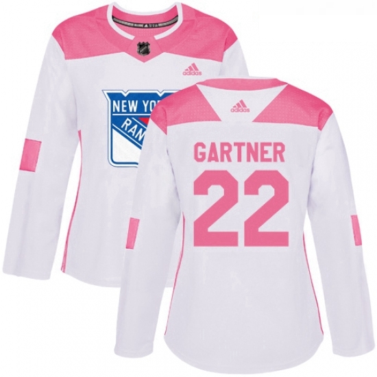 Womens Adidas New York Rangers 22 Mike Gartner Authentic WhitePink Fashion NHL Jersey Womens Adidas New York Rangers 22 Mike Gartner Authentic WhitePink Fashion NHL Jersey