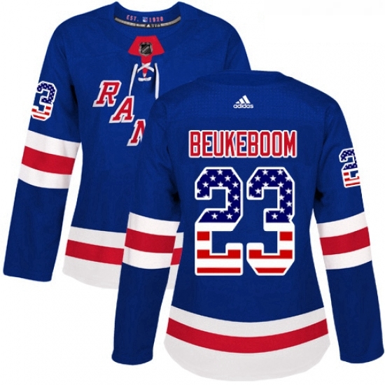 Womens Adidas New York Rangers 23 Jeff Beukeboom Authentic Royal Blue USA Flag Fashion NHL Jersey Womens Adidas New York Rangers 23 Jeff Beukeboom Authentic Royal Blue USA Flag Fashion NHL Jersey