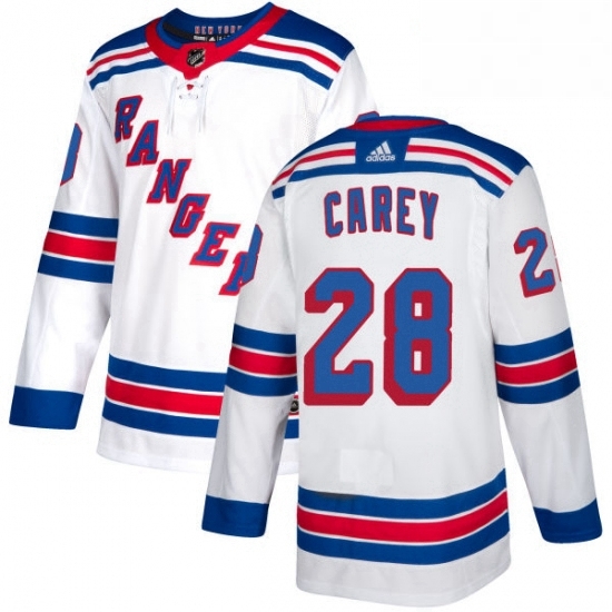 Womens Adidas New York Rangers 28 Paul Carey Authentic White Away NHL Jersey Womens Adidas New York Rangers 28 Paul Carey Authentic White Away NHL Jersey