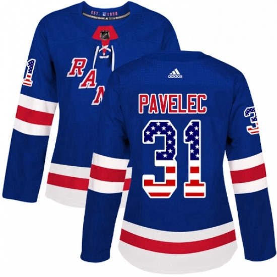 Womens Adidas New York Rangers 31 Ondrej Pavelec Authentic Royal Blue USA Flag Fashion NHL Jersey Womens Adidas New York Rangers 31 Ondrej Pavelec Authentic Royal Blue USA Flag Fashion NHL Jersey