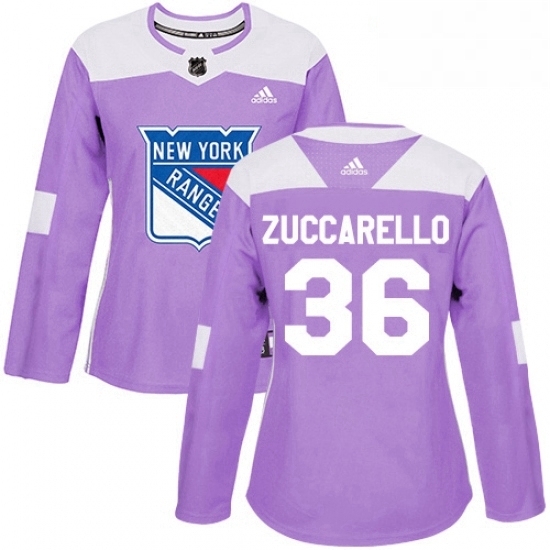 Womens Adidas New York Rangers 36 Mats Zuccarello Authentic Purple Fights Cancer Practice NHL Jersey Womens Adidas New York Rangers 36 Mats Zuccarello Authentic Purple Fights Cancer Practice NHL Jersey