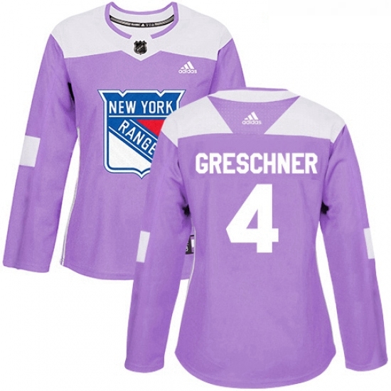 Womens Adidas New York Rangers 4 Ron Greschner Authentic Purple Fights Cancer Practice NHL Jersey Womens Adidas New York Rangers 4 Ron Greschner Authentic Purple Fights Cancer Practice NHL Jersey