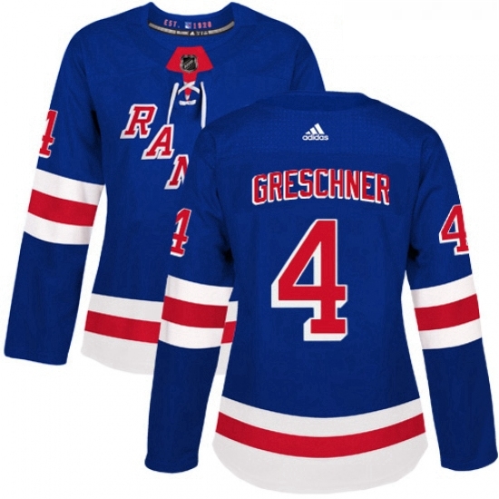 Womens Adidas New York Rangers 4 Ron Greschner Authentic Royal Blue Home NHL Jersey Womens Adidas New York Rangers 4 Ron Greschner Authentic Royal Blue Home NHL Jersey