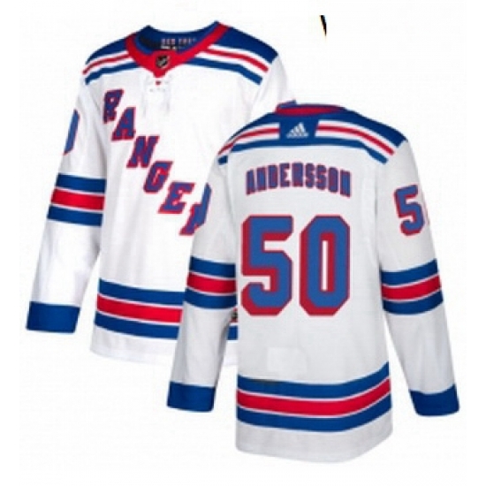 Womens Adidas New York Rangers 50 Lias Andersson Authentic White Away NHL Jersey Womens Adidas New York Rangers 50 Lias Andersson Authentic White Away NHL Jersey