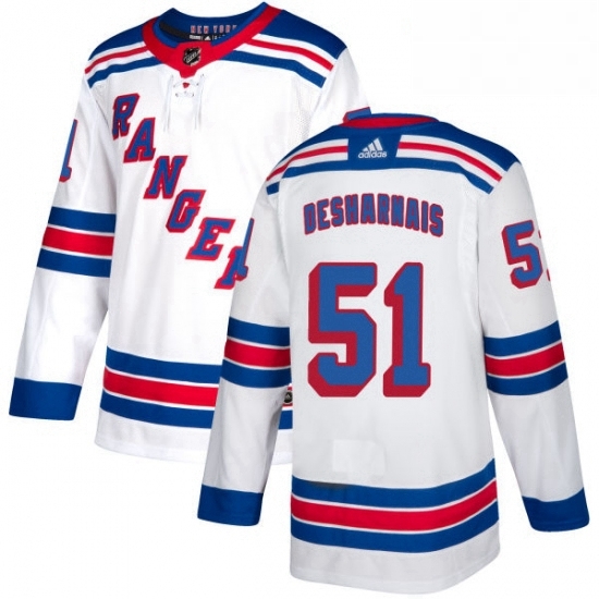 Womens Adidas New York Rangers 51 David Desharnais Authentic White Away NHL Jersey Womens Adidas New York Rangers 51 David Desharnais Authentic White Away NHL Jersey