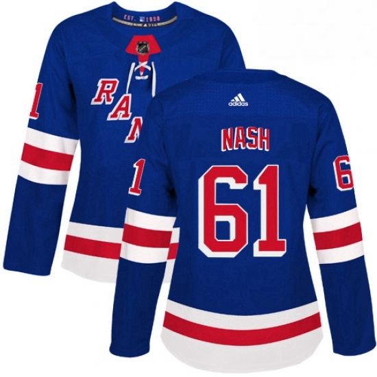 Womens Adidas New York Rangers 61 Rick Nash Premier Royal Blue Home NHL Jersey Womens Adidas New York Rangers 61 Rick Nash Premier Royal Blue Home NHL Jersey