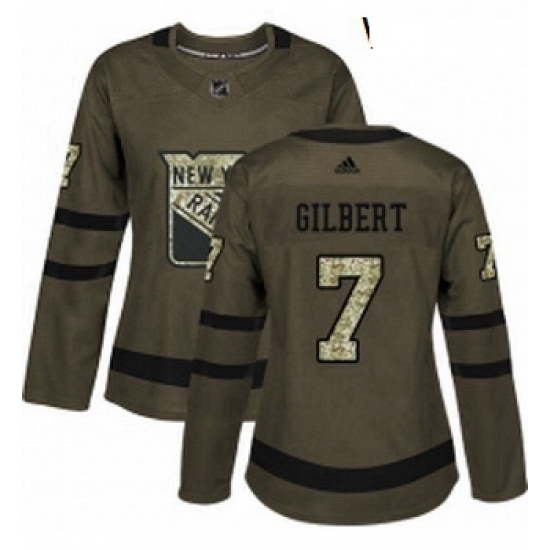 Womens Adidas New York Rangers 7 Rod Gilbert Authentic Green Salute to Service NHL Jersey Womens Adidas New York Rangers 7 Rod Gilbert Authentic Green Salute to Service NHL Jersey