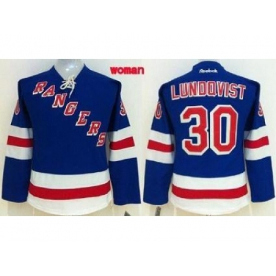 Women's New York Rangers #30 Henrik Lundqvist Blue Home Stitched NHL Jersey Women's New York Rangers #30 Henrik Lundqvist Blue Home Stitched NHL Jersey