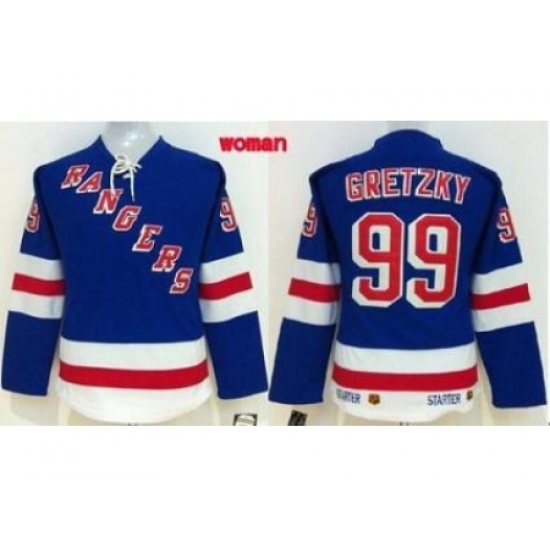 Women's New York Rangers #99 Wayne Gretzky Blue Home Stitched NHL Jersey Women's New York Rangers #99 Wayne Gretzky Blue Home Stitched NHL Jersey