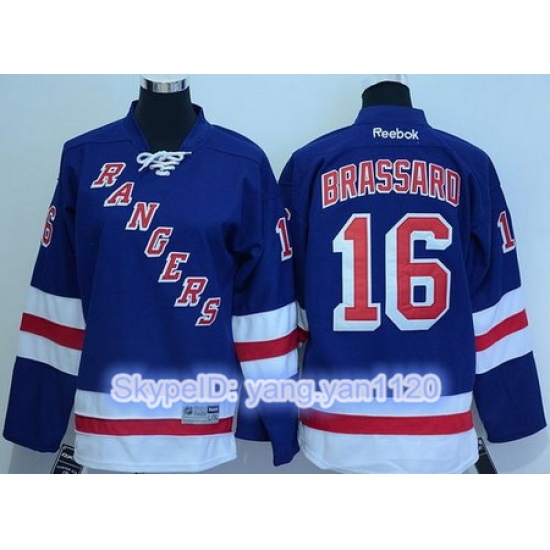 Rangers #16 Derick Brassard Blue Home Stitched Youth NHL Jersey II Rangers #16 Derick Brassard Blue Home Stitched Youth NHL Jersey II