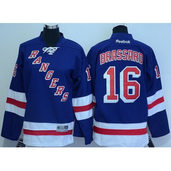 Rangers #16 Derick Brassard Blue Home Stitched Youth NHL Jersey Rangers #16 Derick Brassard Blue Home Stitched Youth NHL Jersey