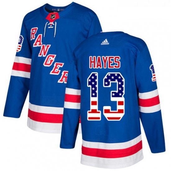 Youth Adidas New York Rangers 13 Kevin Hayes Authentic Royal Blue USA Flag Fashion NHL Jersey Youth Adidas New York Rangers 13 Kevin Hayes Authentic Royal Blue USA Flag Fashion NHL Jersey