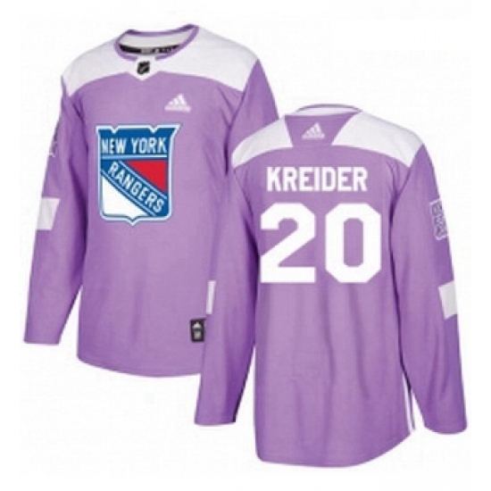 Youth Adidas New York Rangers 20 Chris Kreider Authentic Purple Fights Cancer Practice NHL Jersey Youth Adidas New York Rangers 20 Chris Kreider Authentic Purple Fights Cancer Practice NHL Jersey